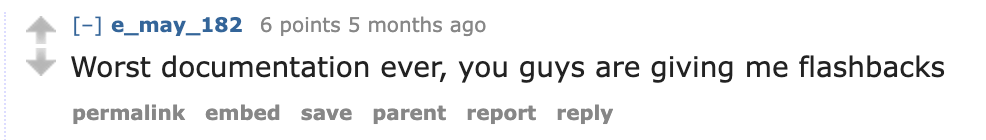 Worst documentation ever