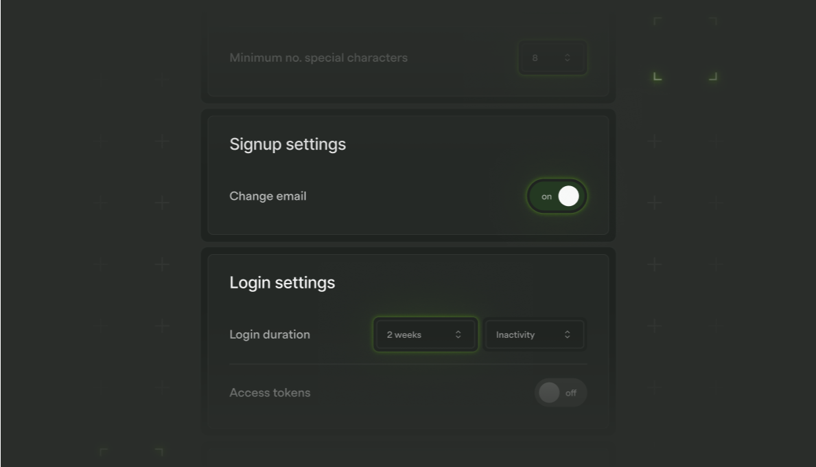 Image showing various UIs with Advanced Security functionality